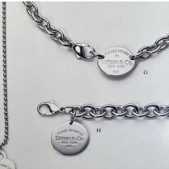 Return to Tiffany Sterling Silver Oval Tag Choker - Picture 3 of 6